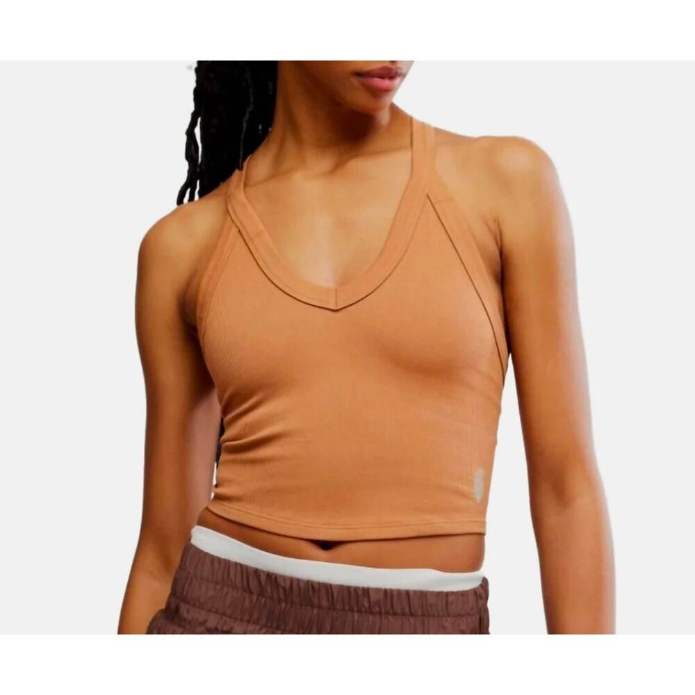 Free People Movement All Clear V-Neck Cami | Twig Brown | X-Small / Small